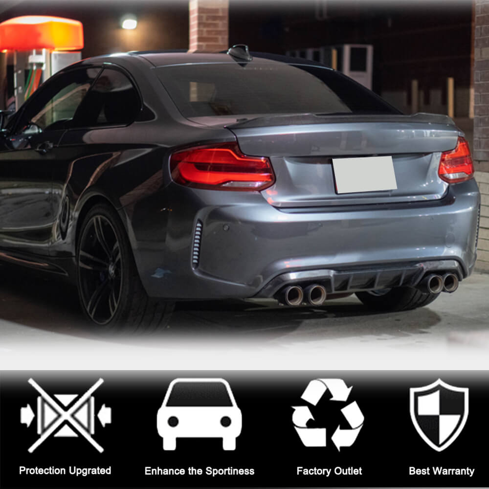 BMW 2 Series F87 M2 M2C Coupe 2016-2020 Rear Bumper Diffuser Carbon Fiber-Ahacarbon