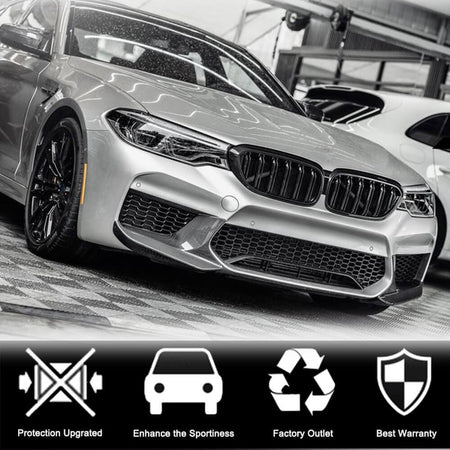 BMW 5 Series F90 M5 Pre-LCI 2018-2020 Front Bumper Splitters Carbon Fiber-Ahacarbon