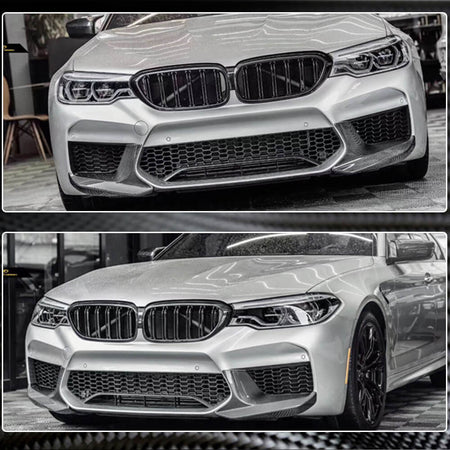 BMW 5 Series F90 M5 Pre-LCI 2018-2020 Front Bumper Splitters Carbon Fiber-Ahacarbon