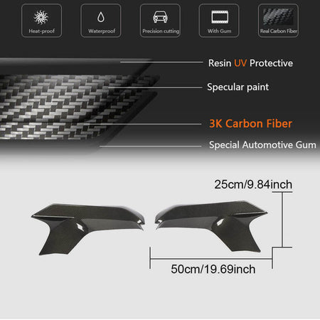 BMW 5 Series F90 M5 Pre-LCI 2018-2020 Front Bumper Splitters Carbon Fiber-Ahacarbon