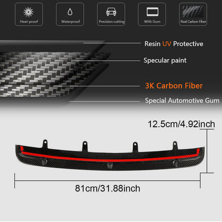 BMW 5 Series F90 M5 Pre-LCI 2018-2020 Front Bumper Lip Dry Carbon Fiber-Ahacarbon