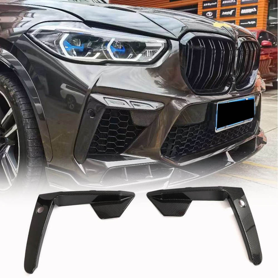 BMW F95 X5M F96 X6M 2020-2023 Front Bumper Vents Dry Carbon Fiber-Ahacarbon
