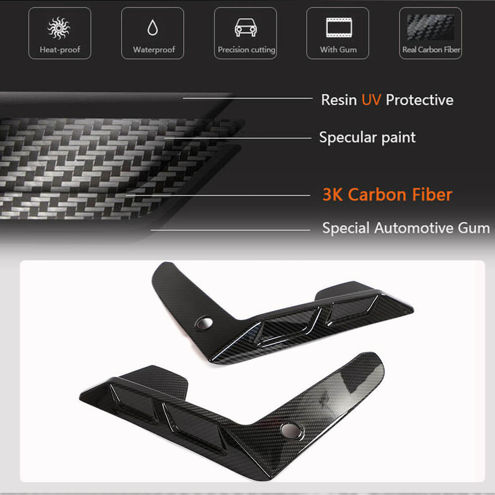 BMW F95 X5M F96 X6M 2020-2023 Front Bumper Vents Dry Carbon Fiber-Ahacarbon