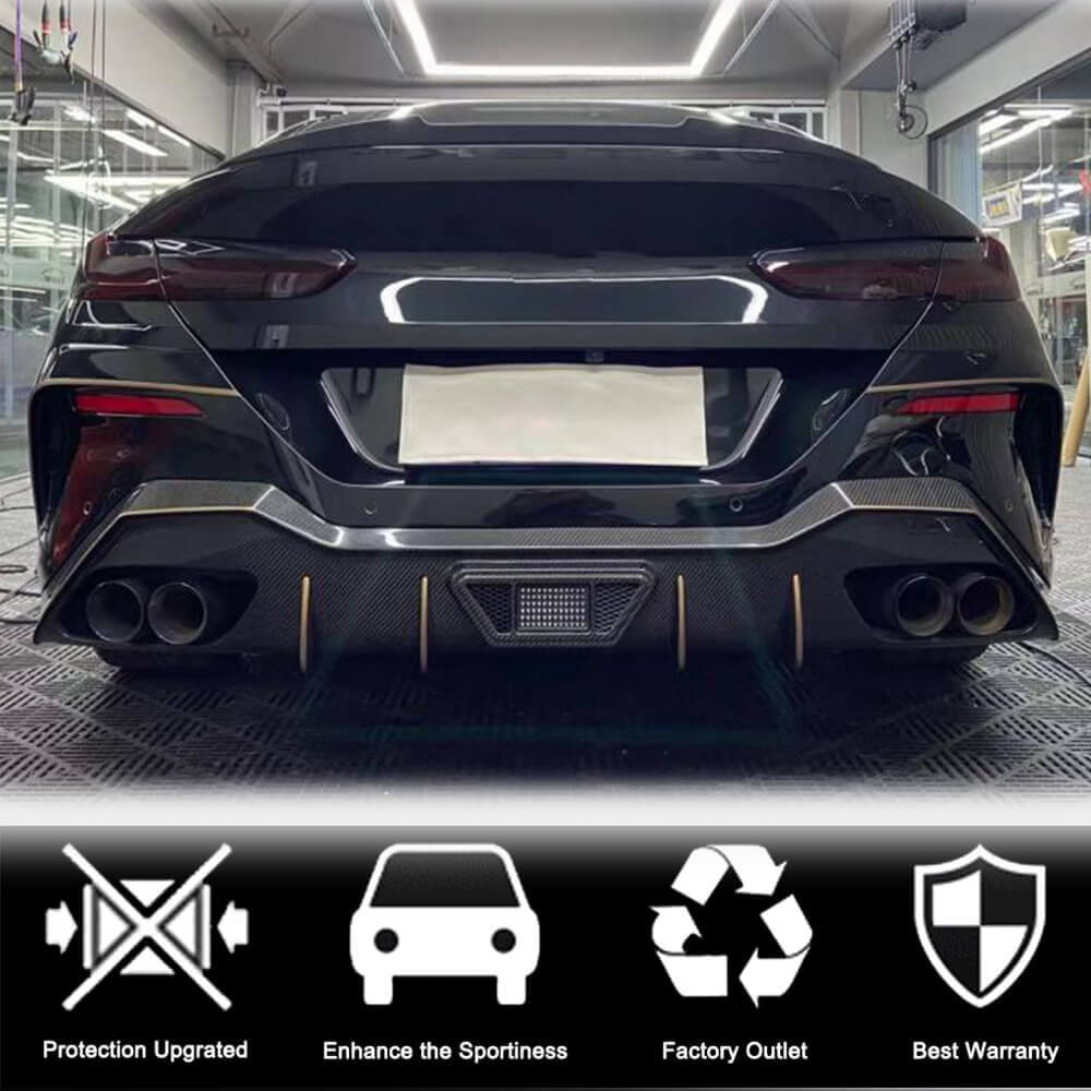 BMW 8 Series G16 F93 M8 Gran Coupe 2018-2022 Rear Trunk Spoiler Dry Carbon Fiber/FRP-Ahacarbon