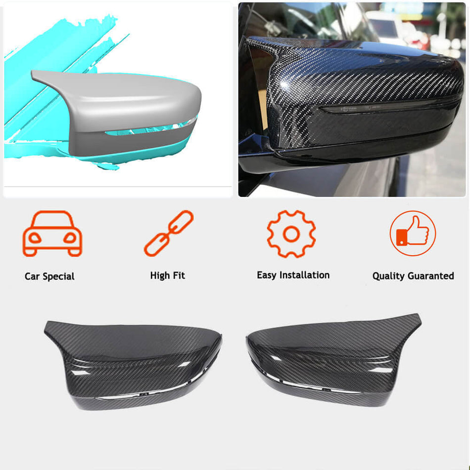 BMW G20 G22/G23 G30 G32 GT G11 G14/G15/G16 Mirror Covers Replacement LHD Dry Carbon Fiber-Ahacarbon