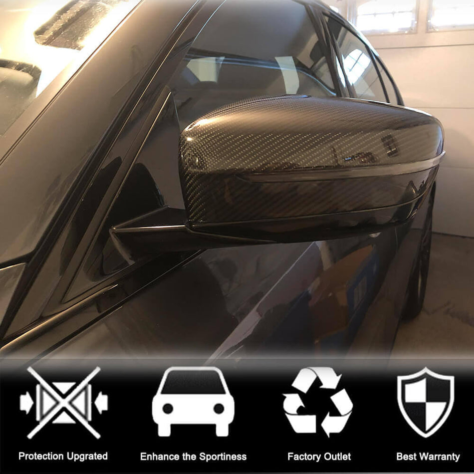 BMW G20 G22/G23 G30 G32 GT G11 G14/G15/G16 Mirror Covers LHD Replacement Style Dry Carbon Fiber-Ahacarbon