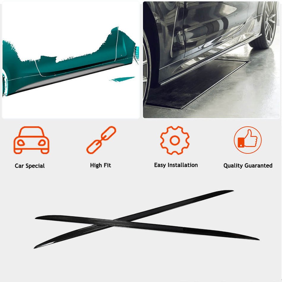 BMW 4 Series G22 G23 M Sport 2020-2022 Side Skirts Carbon Fiber-Ahacarbon