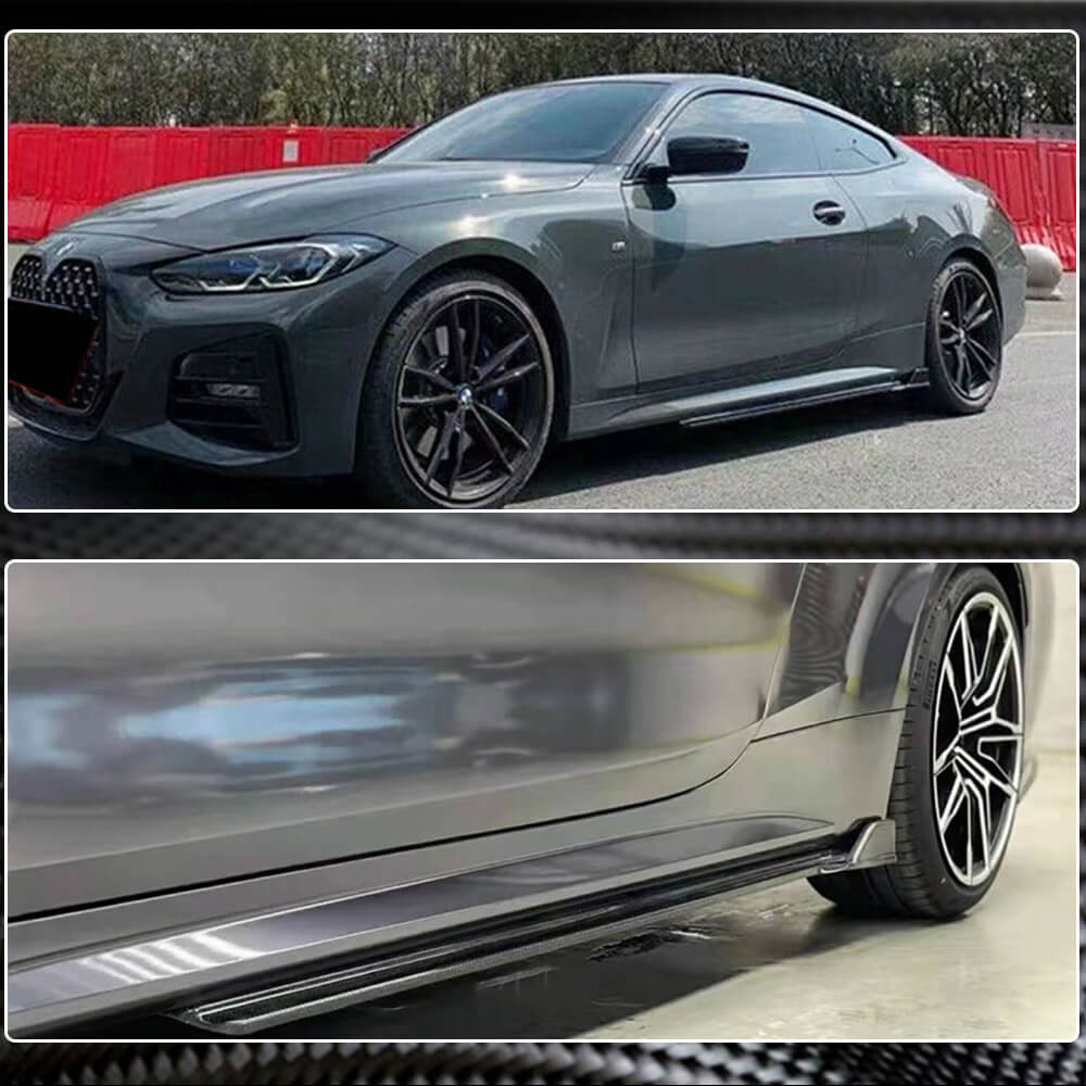 BMW G22 G23 420i 430i M Sport M440i 2020UP Side Skirts Carbon Fiber-Ahacarbon