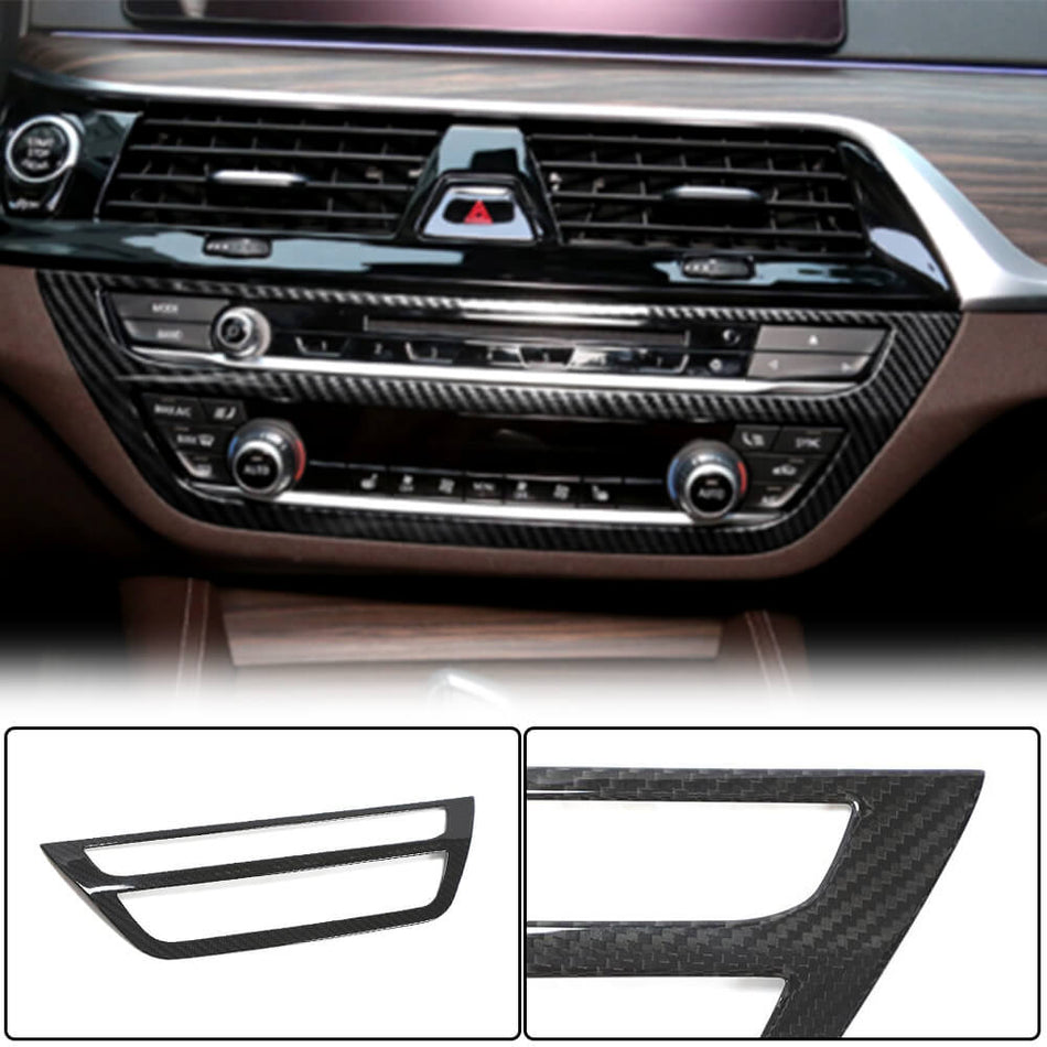 BMW 5 Series G30 F90 M5 Pre-LCI 2017-2020 Center Panel Decoration Covers Dry Carbon Fiber-Ahacarbon