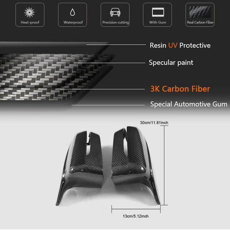 BMW G30 G38 G11 G12 Mirror Covers LHD Pair Replacement Carbon Fiber-Ahacarbon