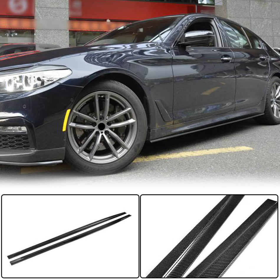 BMW 5 Series G30 520i 530i 540i M Sport M550i F90 M5 2017-2020 Side Skirts Carbon Fiber/FRP-Ahacarbon