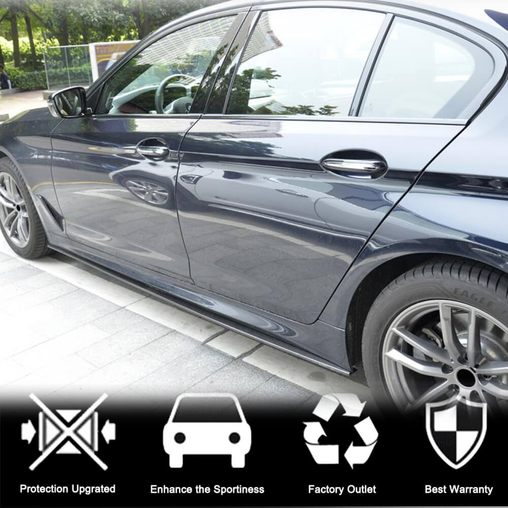 BMW 5 Series G30 520i 530i 540i M Sport M550i F90 M5 2017-2020 Side Skirts Carbon Fiber/FRP-Ahacarbon