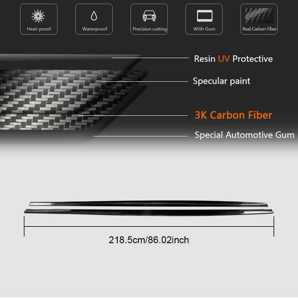 BMW 5 Series G30 520i 530i 540i M Sport M550i F90 M5 2017-2020 Side Skirts Carbon Fiber/FRP-Ahacarbon