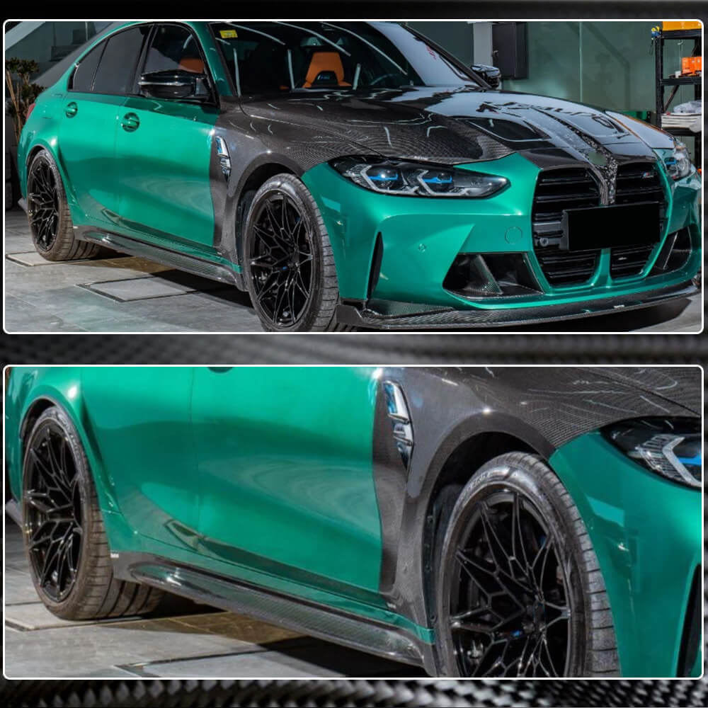 BMW G80 M3 2021UP Side Skirts Carbon Fiber-Ahacarbon