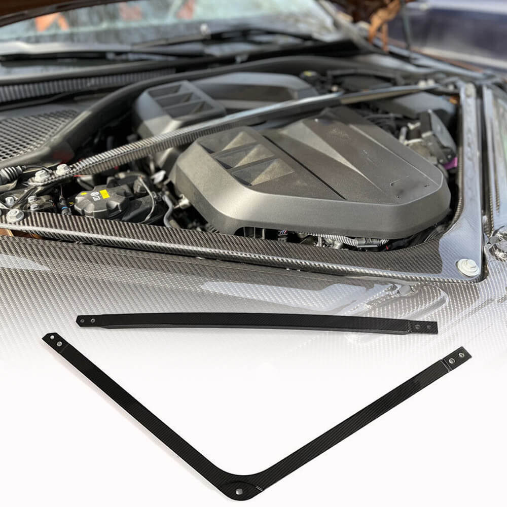 BMW G80 M3 G82 G83 M4 2021-2023 Engine Strut Brace Bracket Dry Carbon Fiber-Ahacarbon