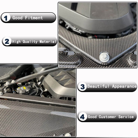 BMW G80 M3 G82 G83 M4 2021-2023 Engine Strut Brace Bracket Dry Carbon Fiber-Ahacarbon