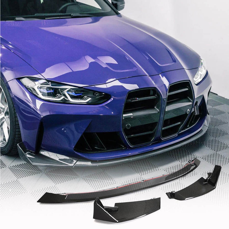 BMW G80 M3 G82 G83 M4 2021up Front Bumper Lip Carbon Fiber-Ahacarbon