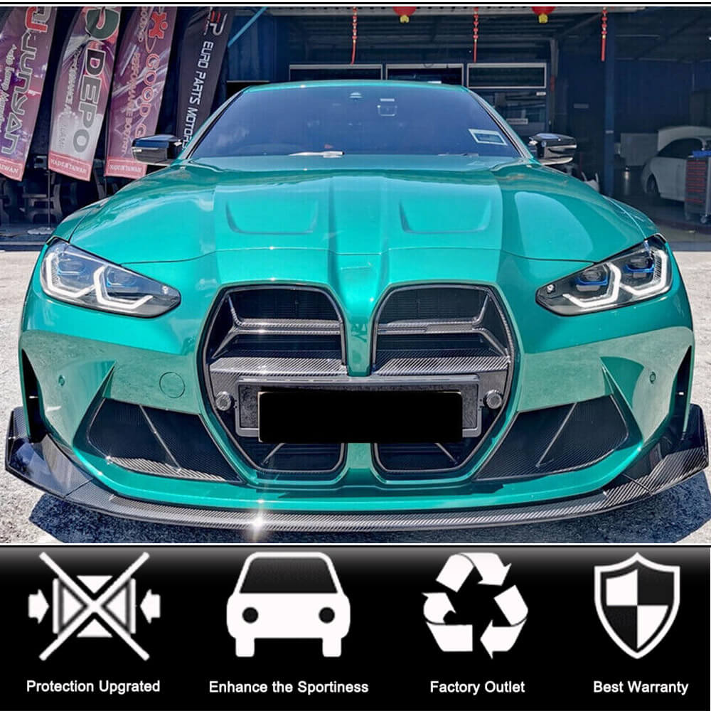 BMW G80 M3 G82 G83 M4 2021up Front Bumper Lip Carbon Fiber-Ahacarbon