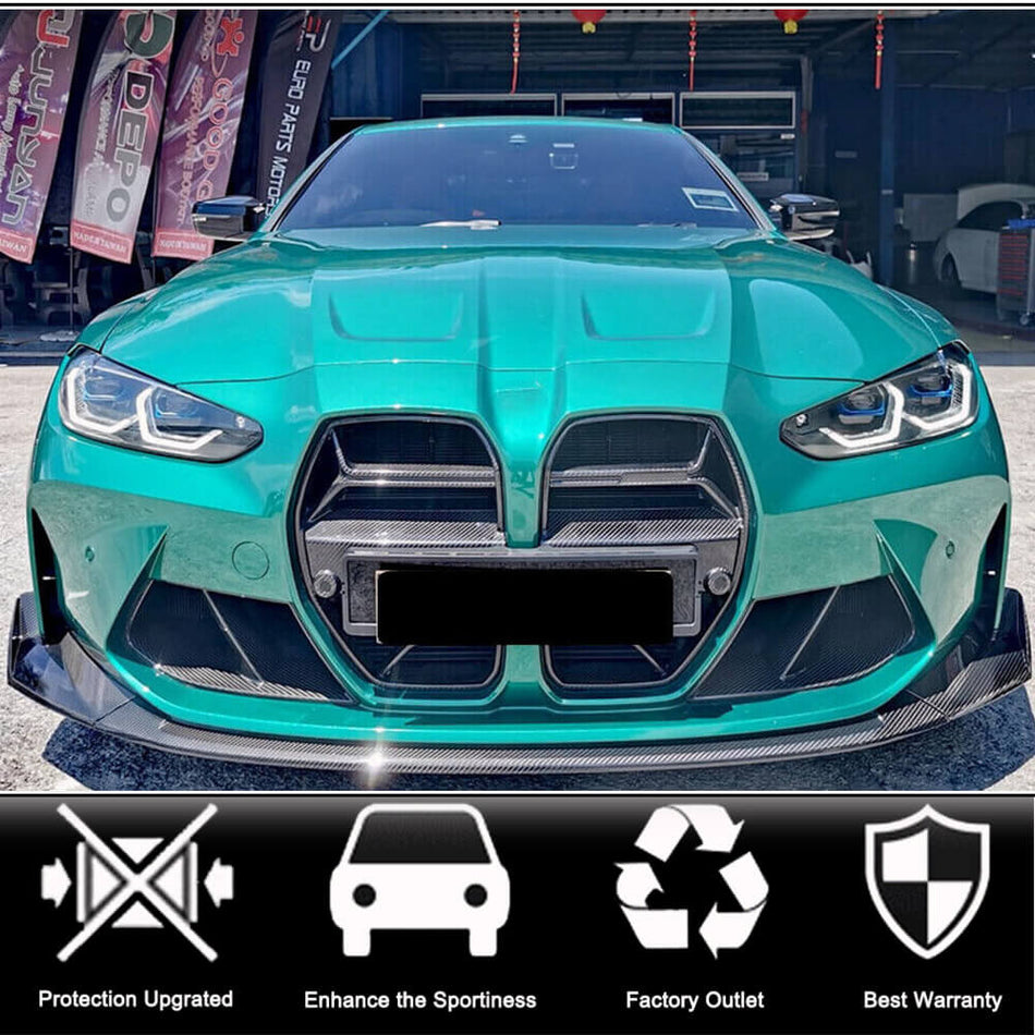 BMW G80 M3 G82 G83 M4 2021up Front Bumper Lip Carbon Fiber-Ahacarbon