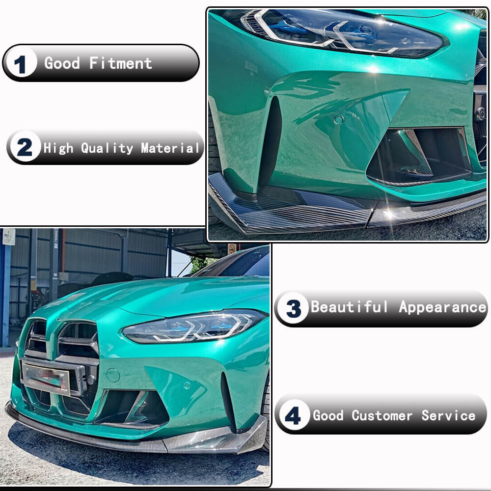 BMW G80 M3 G82 G83 M4 2021up Front Bumper Lip Carbon Fiber-Ahacarbon