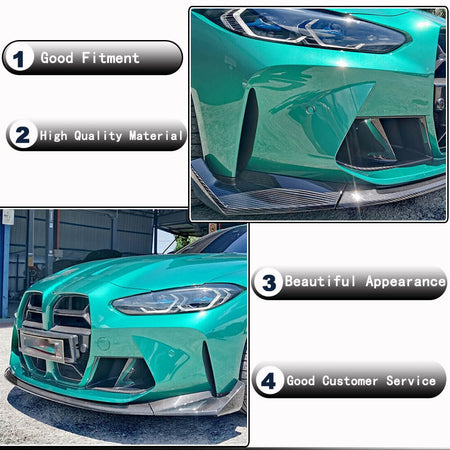 BMW G80 M3 G82 G83 M4 2021up Front Bumper Lip Carbon Fiber-Ahacarbon