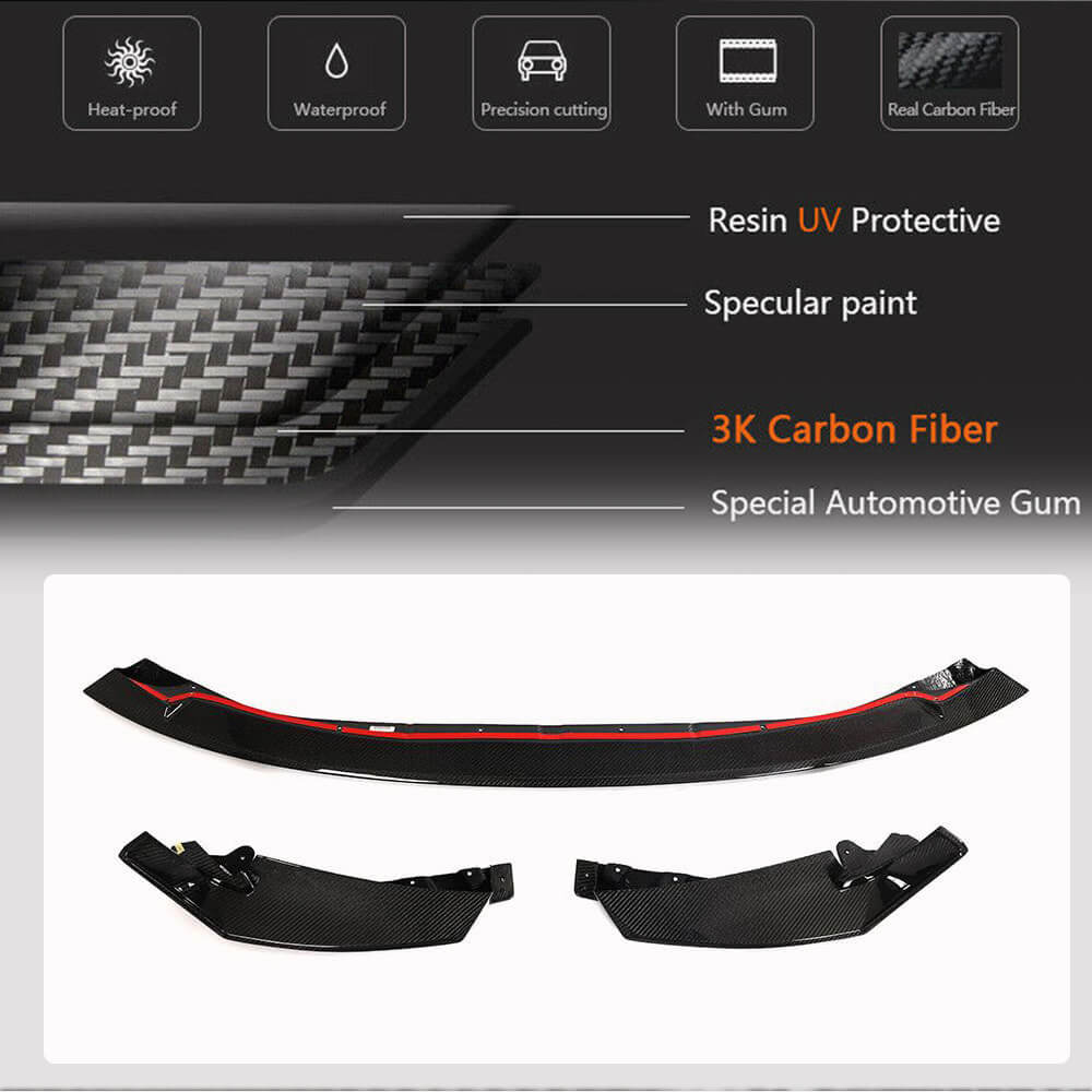 BMW G80 M3 G82 G83 M4 2021up Front Bumper Lip Carbon Fiber-Ahacarbon