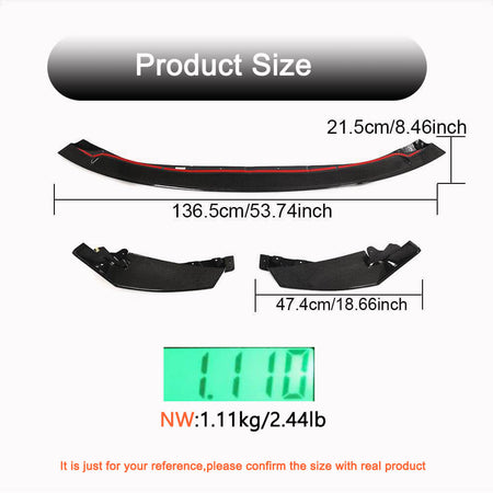 BMW G80 M3 G82 G83 M4 2021up Front Bumper Lip Carbon Fiber-Ahacarbon