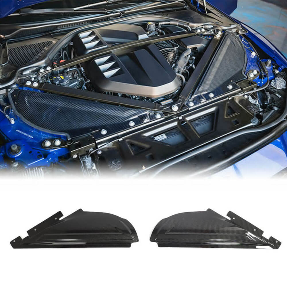 BMW G80 M3 G82 G83 M4 2021+ Engine Bay Covers Dry Carbon Fiber-Ahacarbon