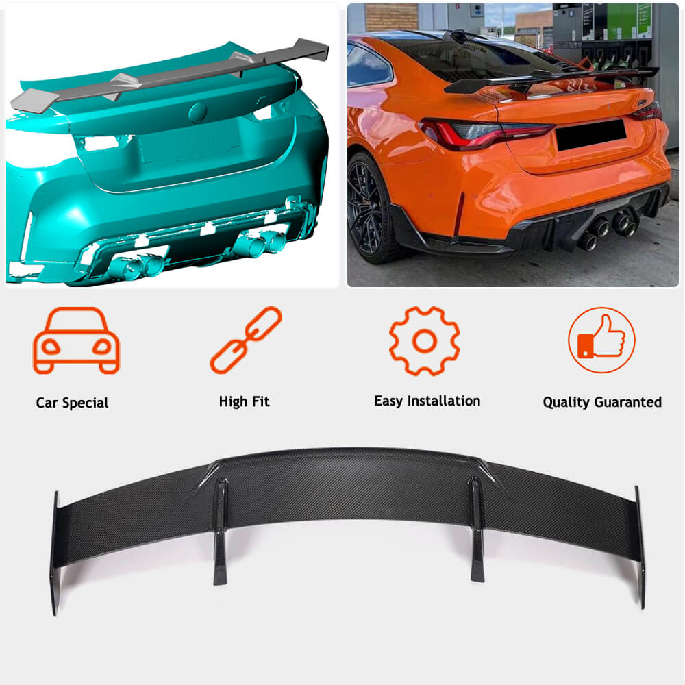 BMW 3 Series 4 Series G80 M3 G82 G83 M4 Rear Trunk Spoiler Dry Carbon Fiber-Ahacarbon