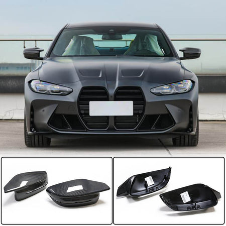 BMW G80 M3 G82 G83 M4 2021+ Mirror Covers LHD Wet/Dry Carbon Fiber-Ahacarbon
