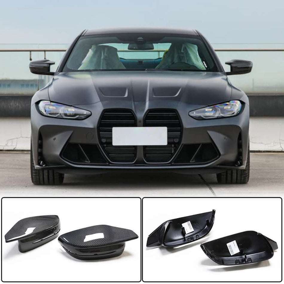 BMW G80 M3 G82 G83 M4 2021+ Mirror Covers LHD Wet/Dry Carbon Fiber-Ahacarbon