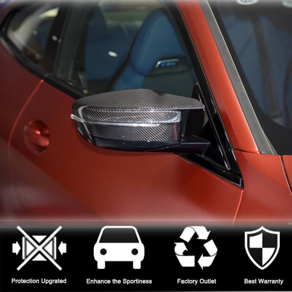 BMW G80 M3 G82 G83 M4 2021+ Mirror Covers LHD Wet/Dry Carbon Fiber-Ahacarbon