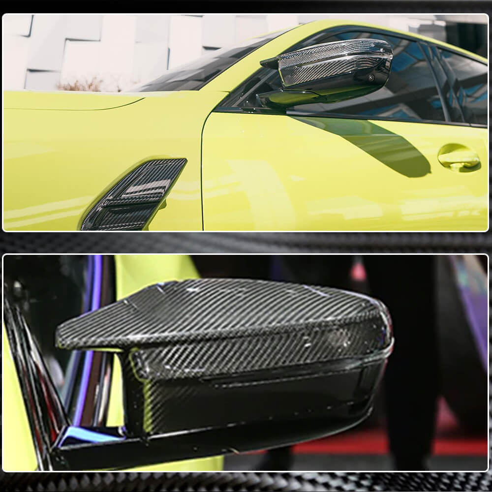 BMW G80 M3 G82 G83 M4 2021+ Mirror Covers LHD Wet/Dry Carbon Fiber-Ahacarbon