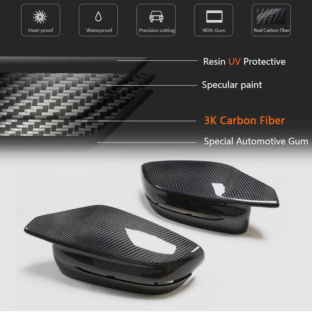 BMW G80 M3 G82 G83 M4 2021+ Mirror Covers LHD Wet/Dry Carbon Fiber-Ahacarbon