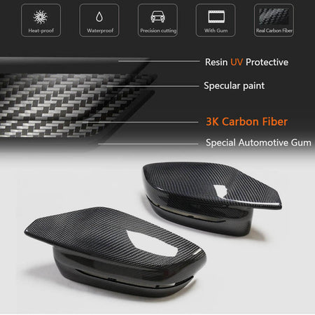 BMW G80 M3 G82 G83 M4 2021+ Mirror Covers LHD Wet/Dry Carbon Fiber-Ahacarbon