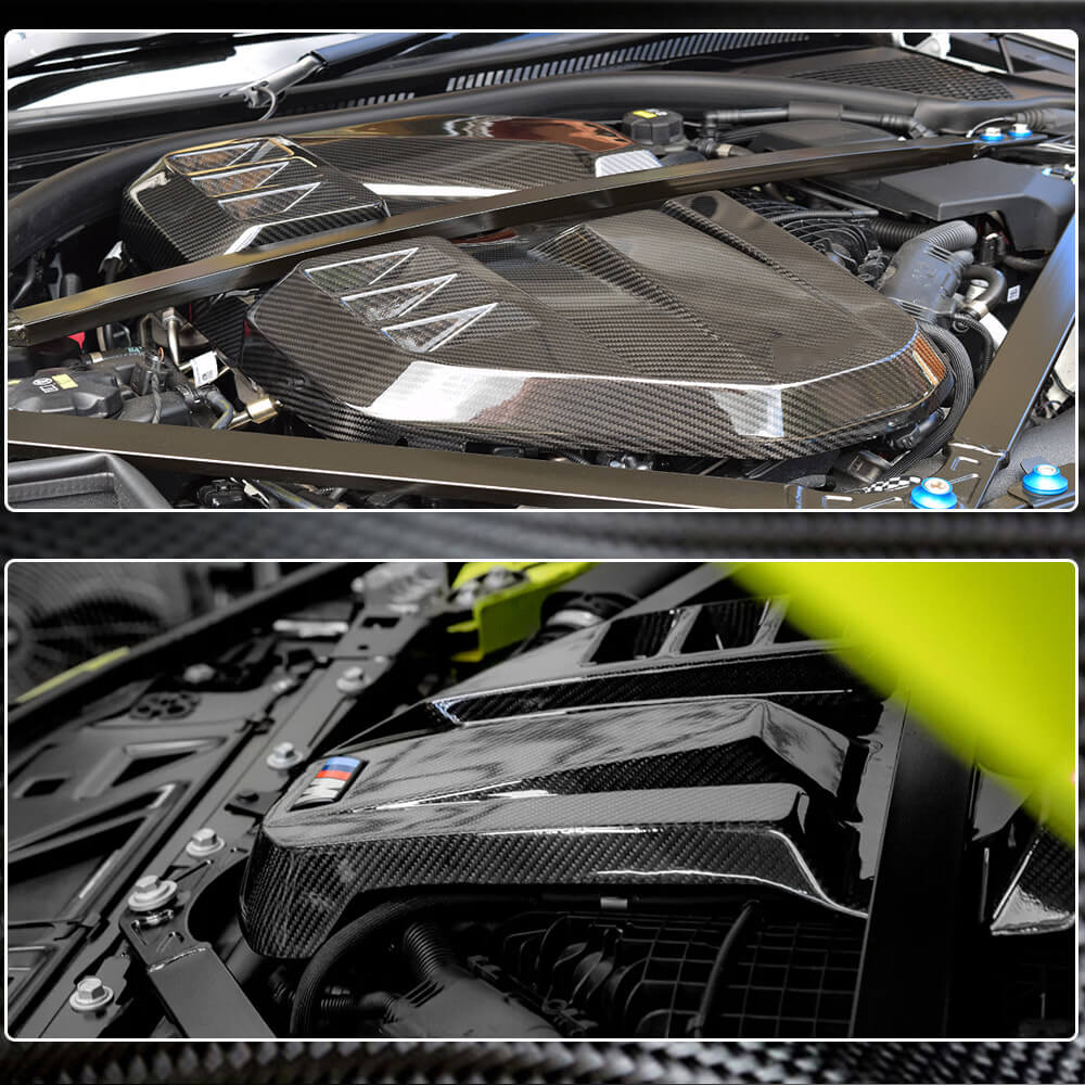 BMW G80 M3 G82 G83 M4 2021+ Engine Bay Cover Dry Carbon Fiber-Ahacarbon