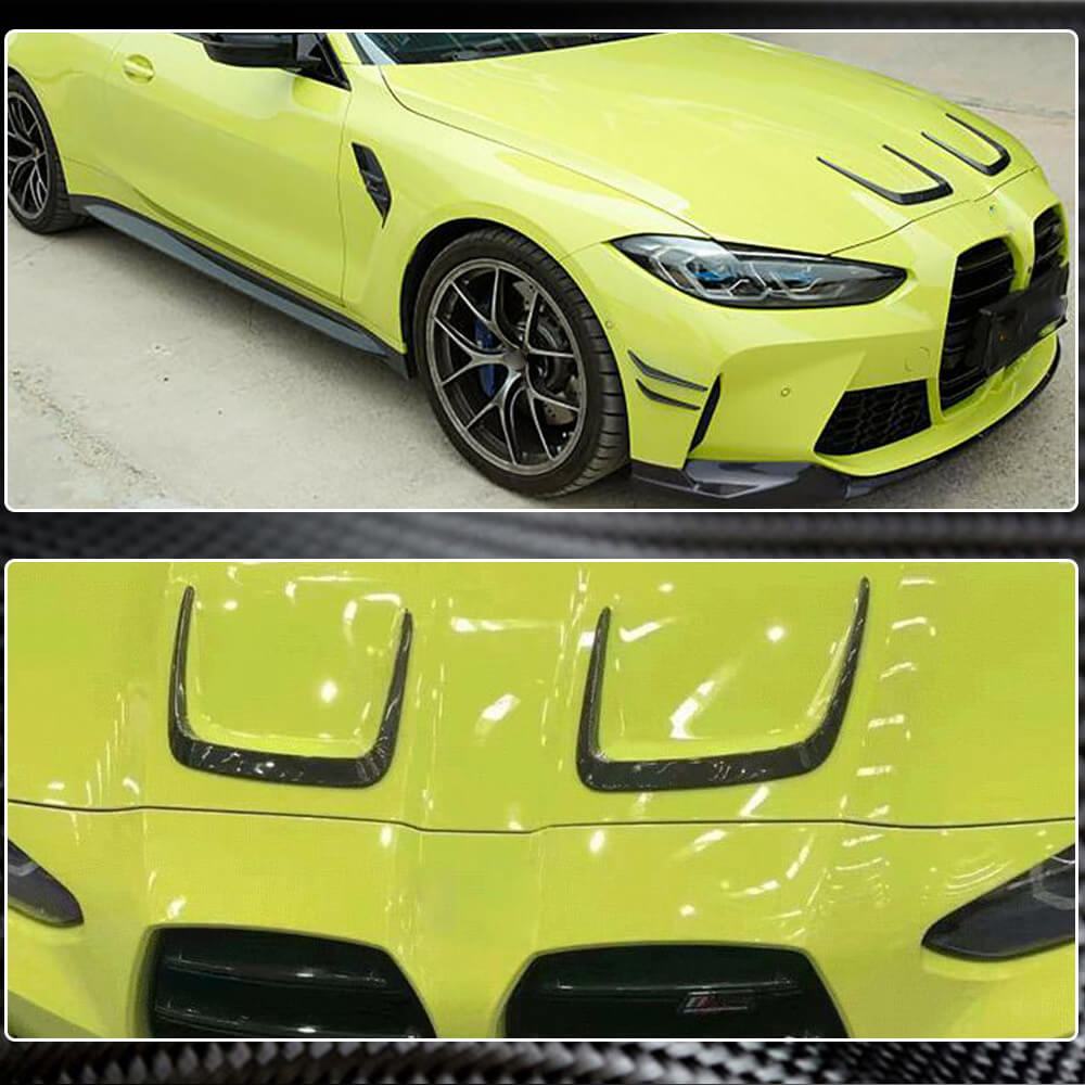 BMW G80 M3 G82 G83 M4 2021+ Engine Hood Air Vent Covers Dry Carbon Fiber-Ahacarbon