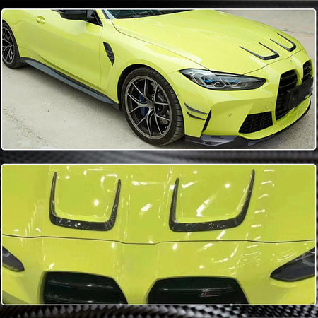 BMW G80 M3 G82 G83 M4 2021+ Engine Hood Air Vent Covers Dry Carbon Fiber-Ahacarbon