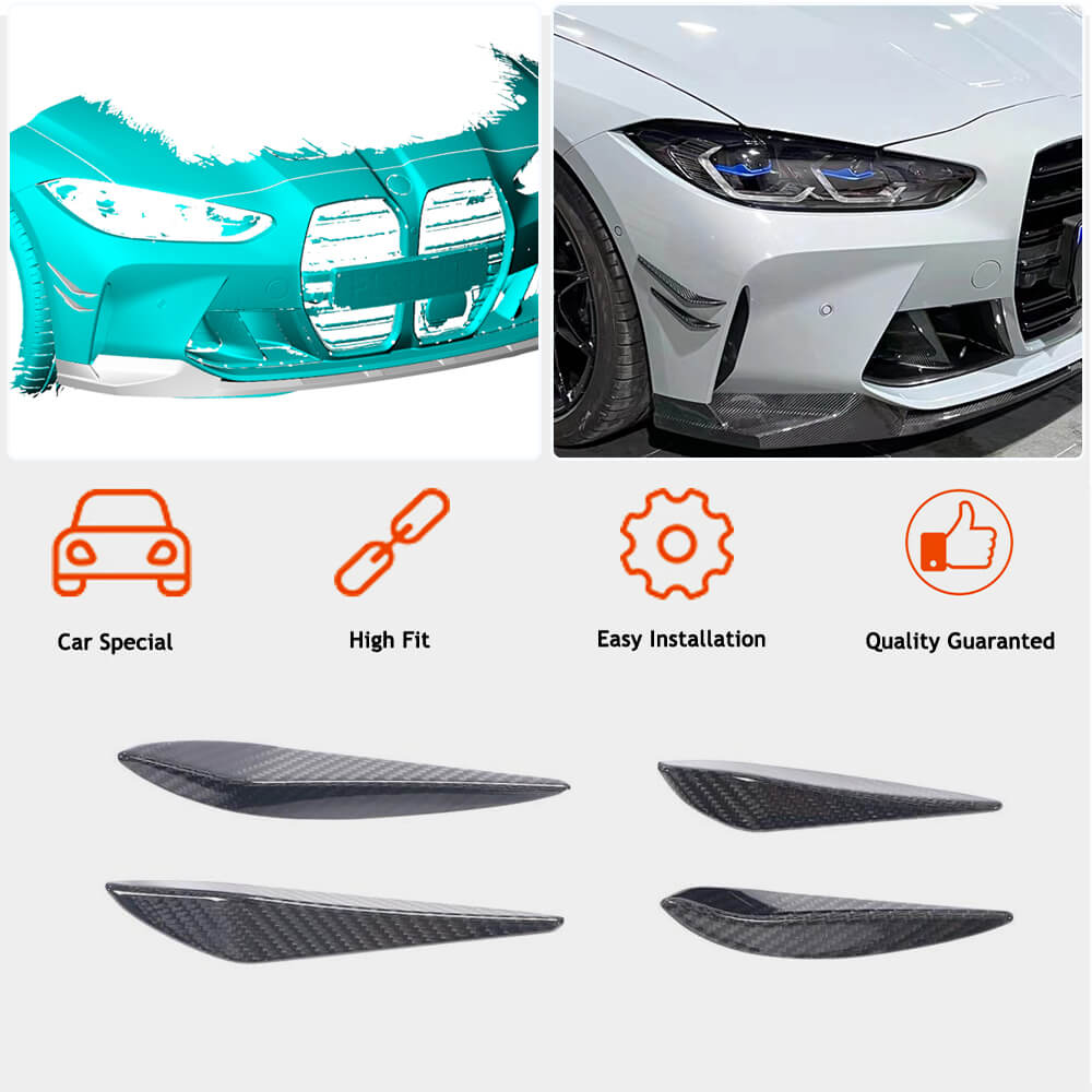 BMW G80 M3 G82 G83 M4 2021+ Front Bumper Vents Dry Carbon Fiber-Ahacarbon