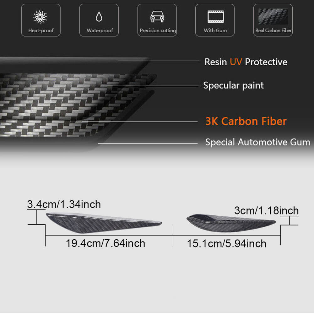 BMW G80 M3 G82 G83 M4 2021+ Front Bumper Vents Dry Carbon Fiber-Ahacarbon