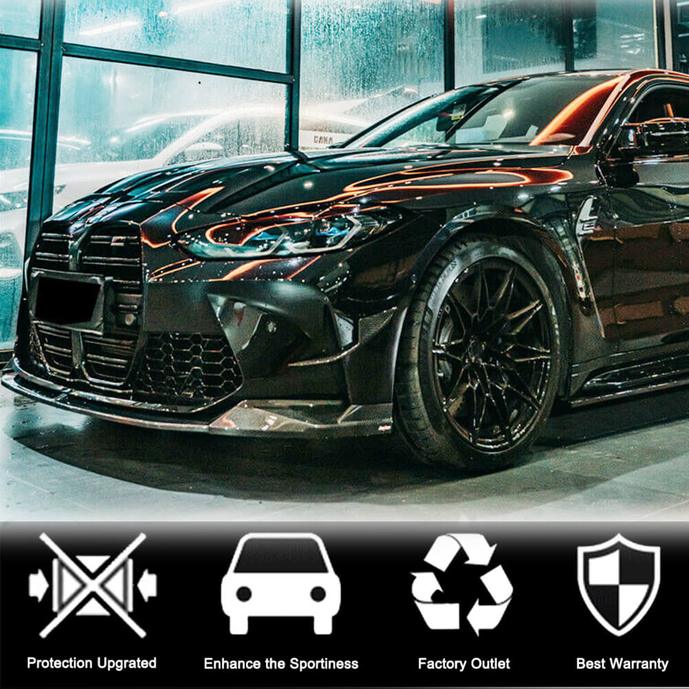BMW G80 M3 G82 G83 M4 2021+ Front Bumper Canards Dry Carbon Fiber-Ahacarbon