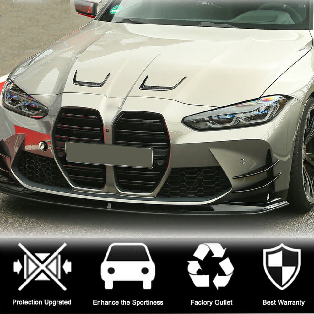 BMW G80 M3 G82 G83 M4 2021+ Front Bumper Fins Dry Carbon Fiber-Ahacarbon
