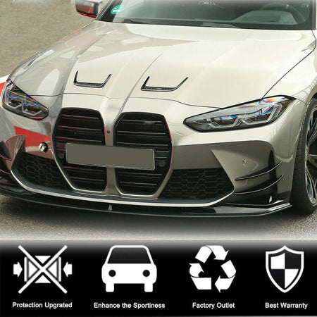 BMW G80 M3 G82 G83 M4 2021+ Front Bumper Fins Dry Carbon Fiber-Ahacarbon