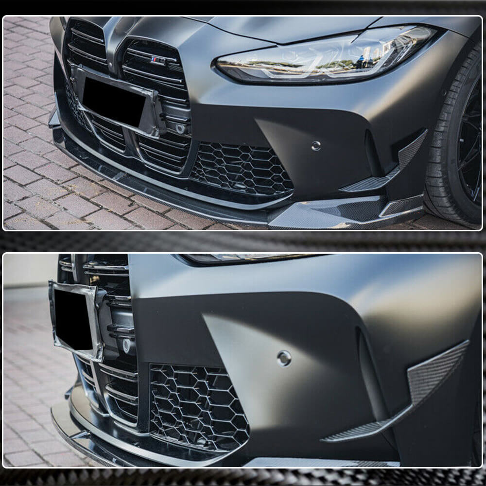 BMW G80 M3 G82 G83 M4 2021+ Front Bumper Canards Dry Carbon Fiber-Ahacarbon