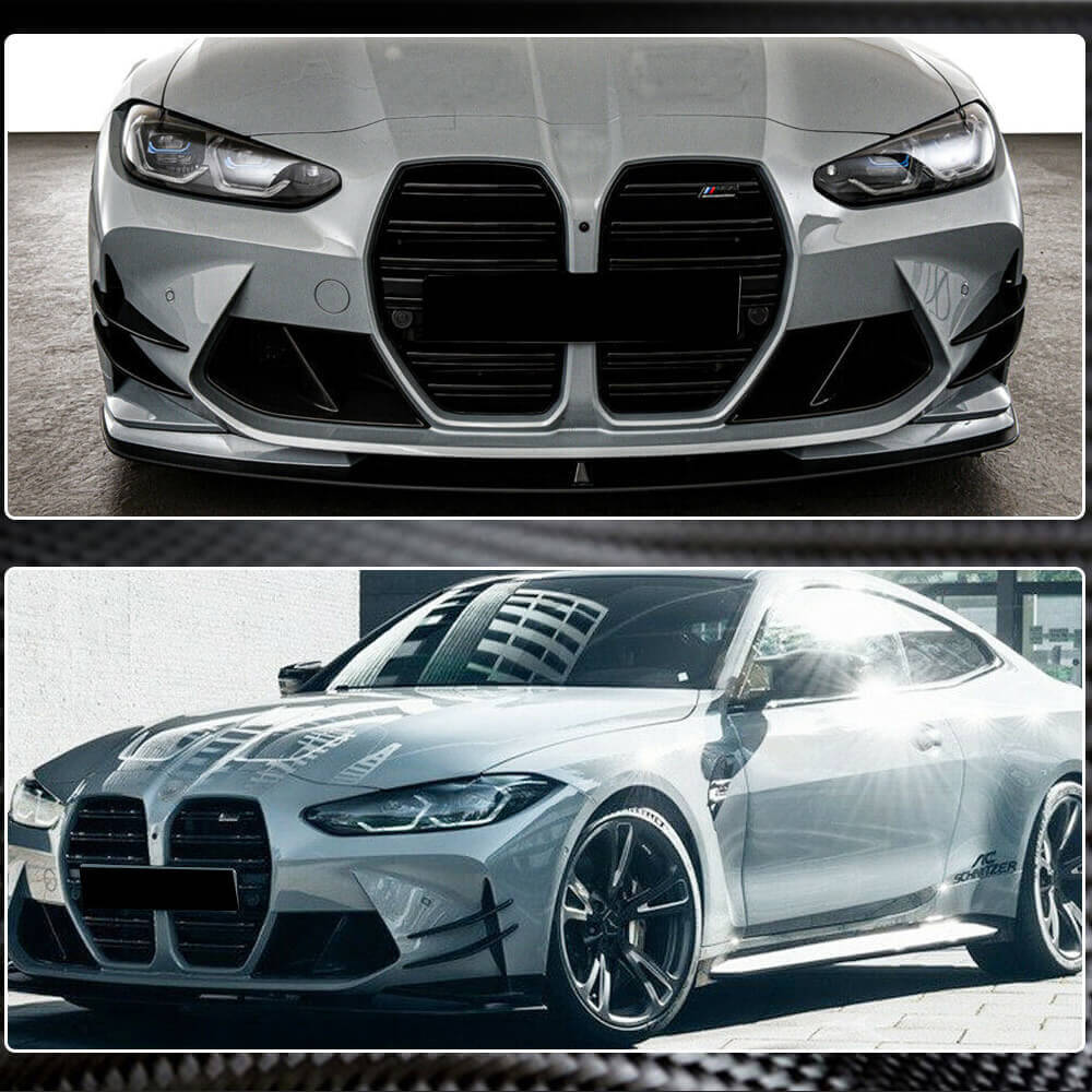 BMW G80 M3 G82 G83 M4 2021+ Front Bumper Fins Dry Carbon Fiber-Ahacarbon