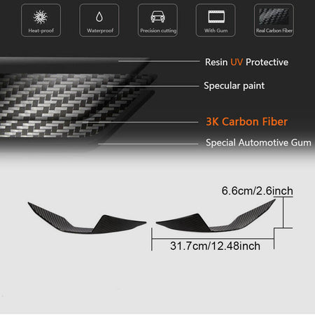 BMW G80 M3 G82 G83 M4 2021+ Front Bumper Canards Dry Carbon Fiber-Ahacarbon