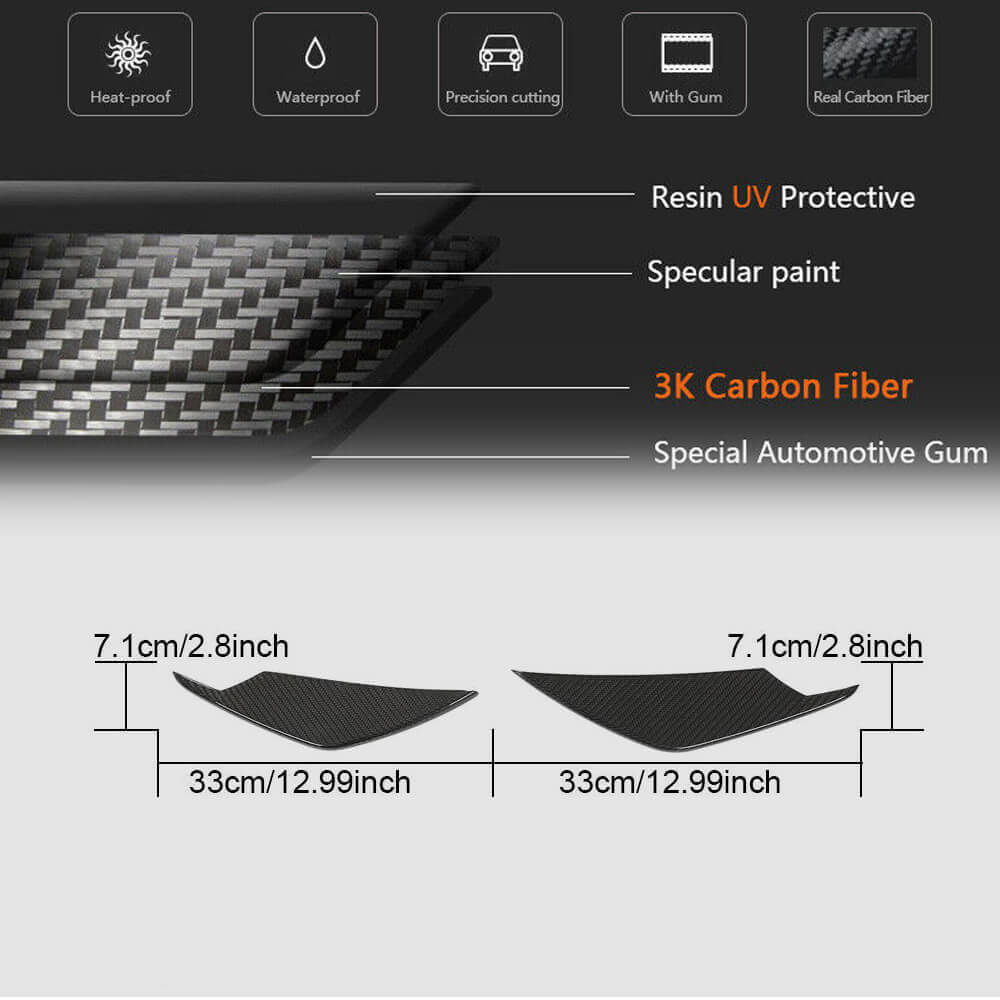 BMW G80 M3 G82 G83 M4 2021+ Front Bumper Fins Dry Carbon Fiber-Ahacarbon