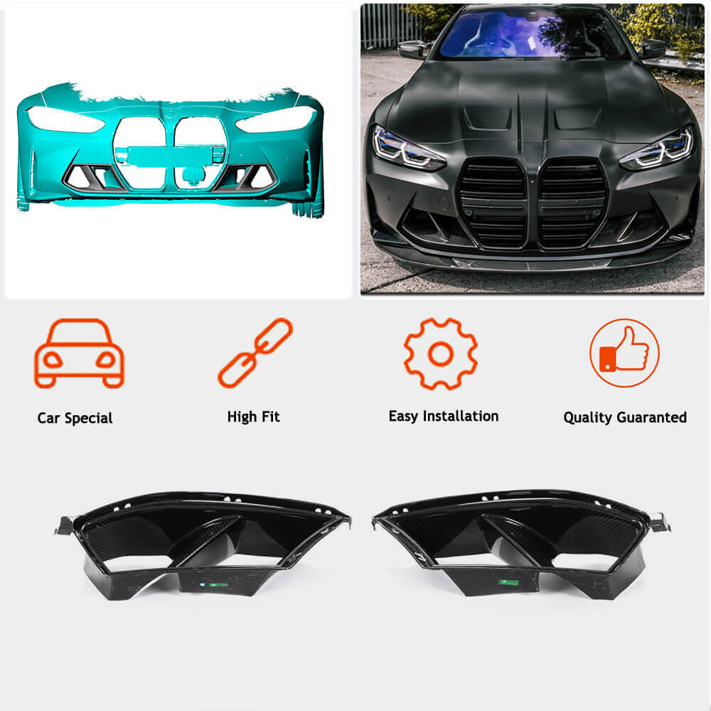 BMW G80 M3 G82 G83 M4 2021+ Front Bumper Vents Carbon Fiber/FRP-Ahacarbon