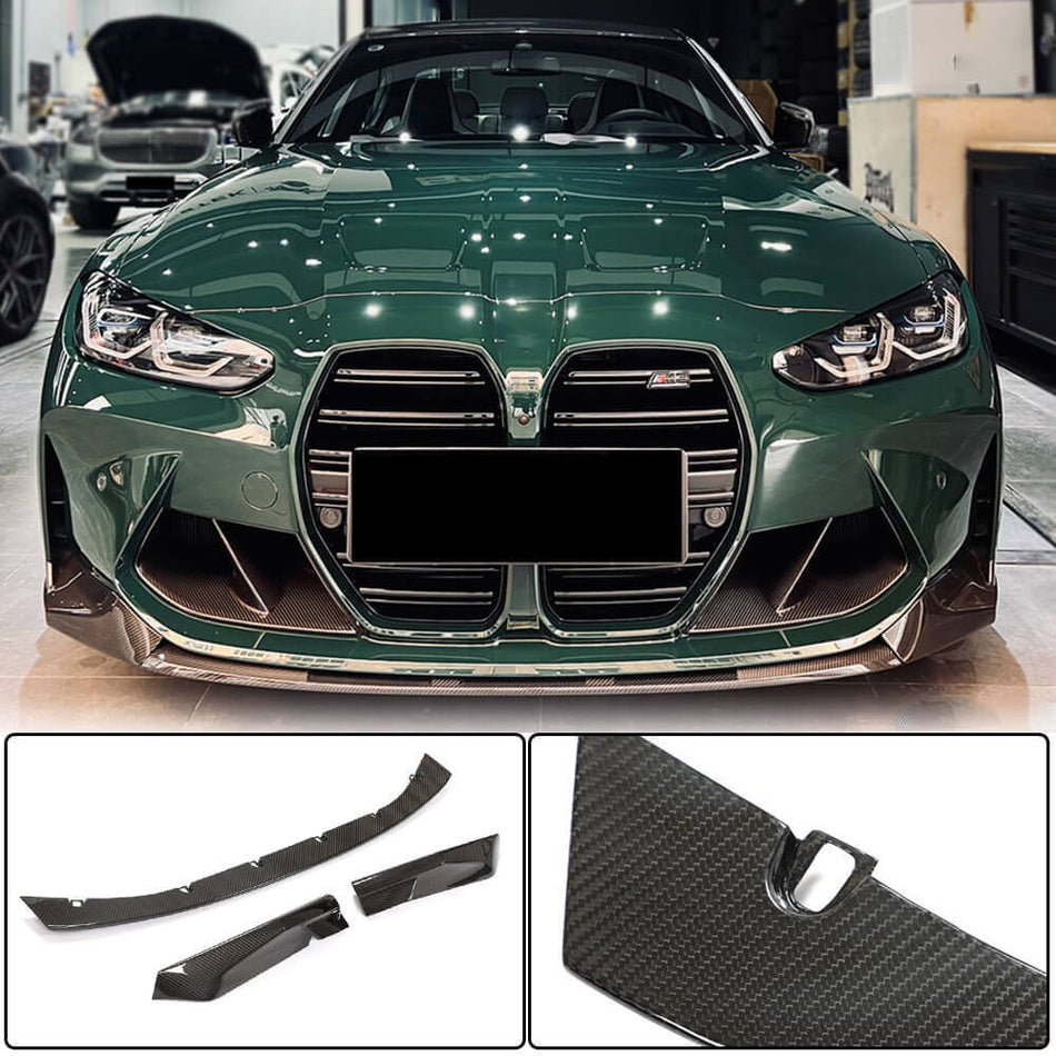 BMW G80 M3 G82 G83 M4 2021UP Front Bumper Lip Dry Carbon Fiber-Ahacarbon