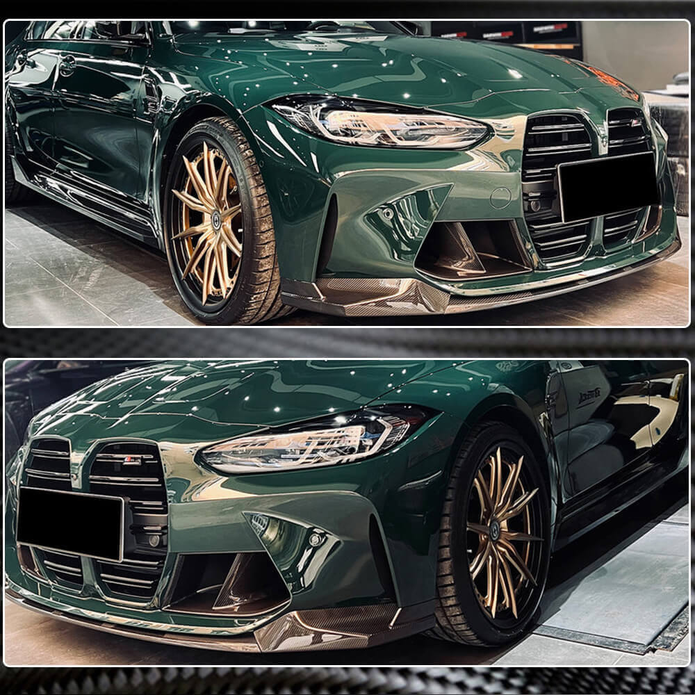 BMW G80 M3 G82 G83 M4 2021UP Front Bumper Lip Dry Carbon Fiber-Ahacarbon